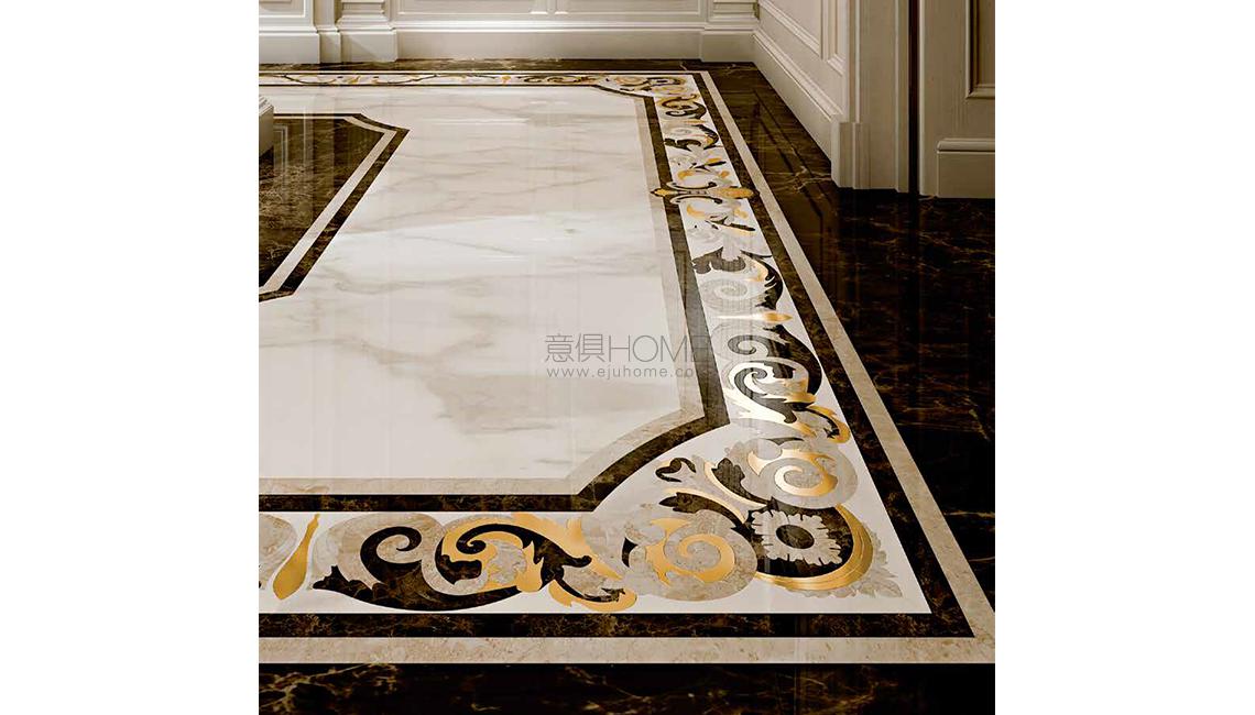 Calacatta Emperador Dark Crema Marfil Ottone Lucido 大理石地板