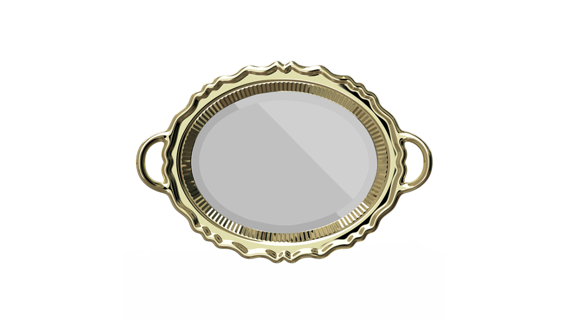 PLATEAU MIROIR METAL FINISH鏡子
