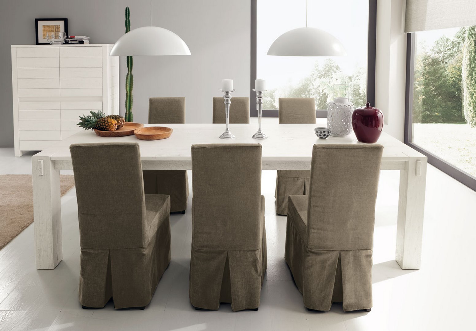 Table Stoccolma Bianco 長餐桌