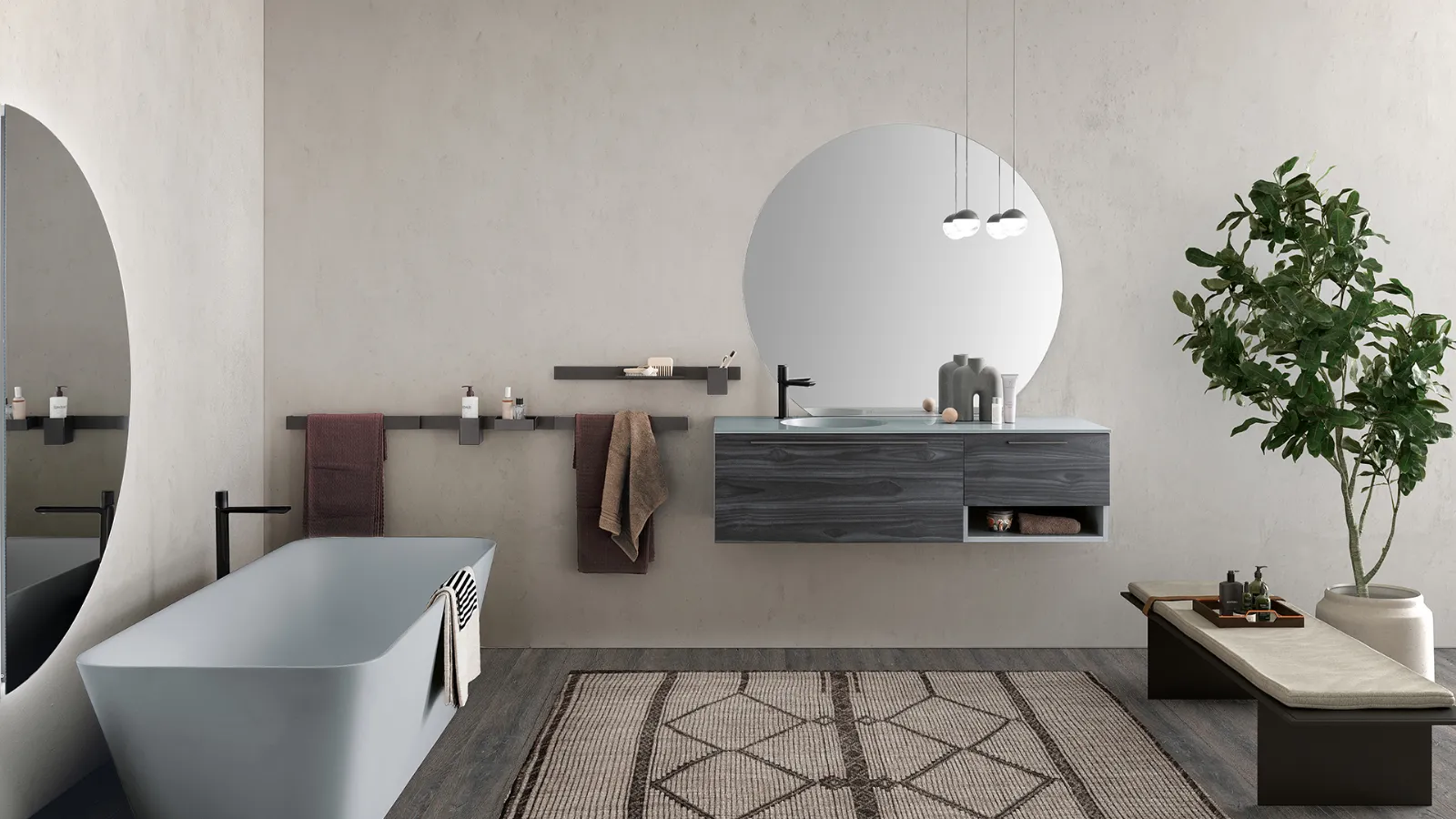 ARCHEDAESSENZE 03現(xiàn)代懸掛式浴室柜